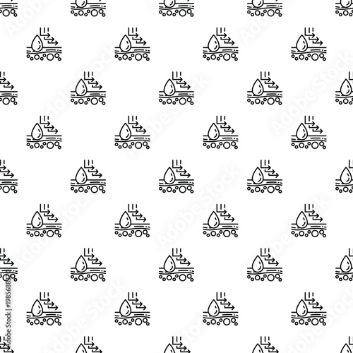 Liquid drop absorbing into skin layers seamless pattern on white background