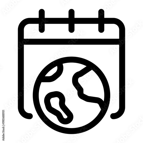 Earth Day Event Calendar April Celebration Icon