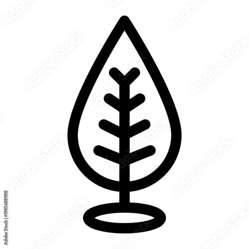Eco Leaf Symbol Organic Natural Bio Product Icon