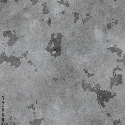 Seamless concrete wall texture with spalling patches. 4K resolution