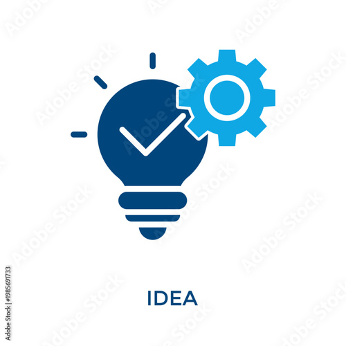 Idea Icon Dual Tone Style. Vector Illustration For Graphic Design
