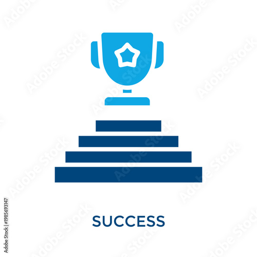 Success Icon Dual Tone Style. Vector Illustration For Graphic Design