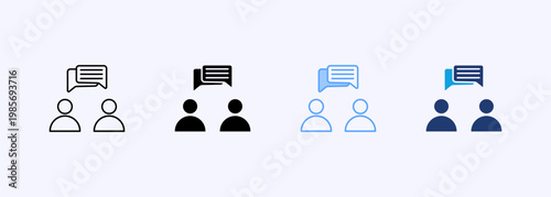 Communication Icon Set Multistyle Various Collection Element For Design