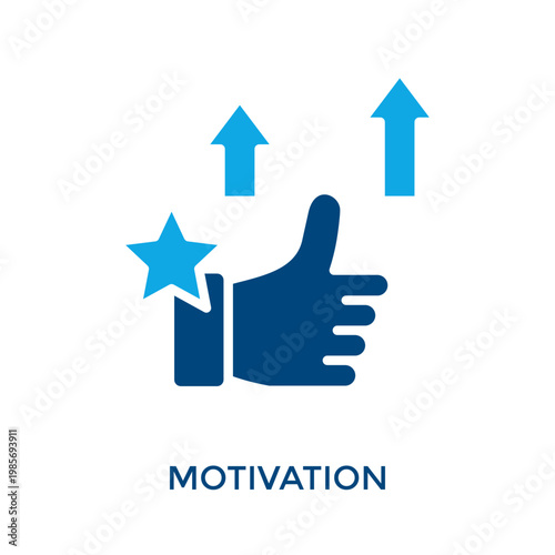 Motivation Icon Dual Tone Style. Vector Illustration For Graphic Design
