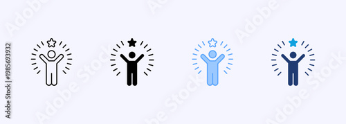 Confidence Icon Set Multistyle Various Collection Element For Design