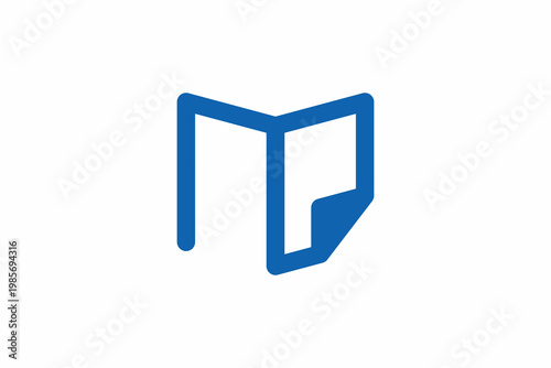 Letter MP Book Logo 