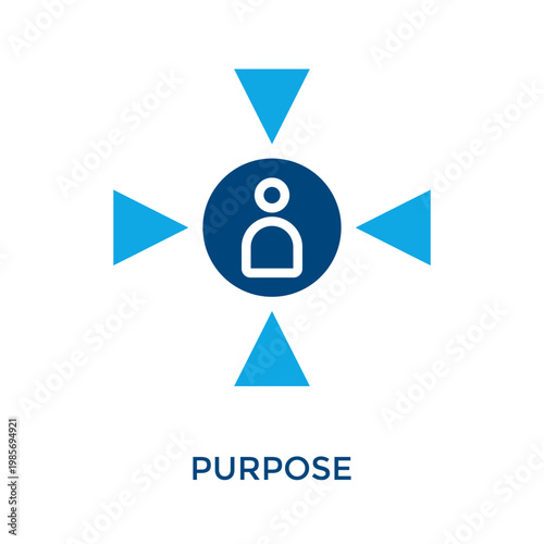 Purpose Icon Dual Tone Style. Vector Illustration For Graphic Design