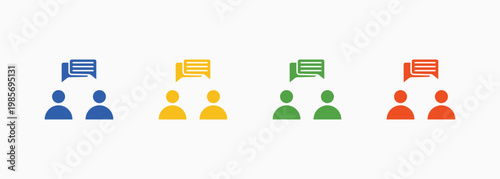 Communication Icon Set Color Multiple Style Collection Element For Design