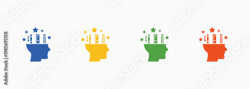 Creativity Icon Set Color Multiple Style Collection Element For Design