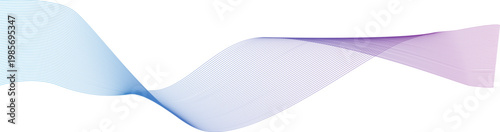 Abstract Blue Purple Wave Line with Flowing Curves and Gradient Stripes Modern Dynamic Background