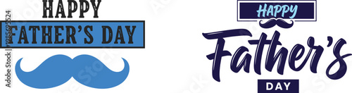 Happy father's day celebrating dads with festive graphics and designs