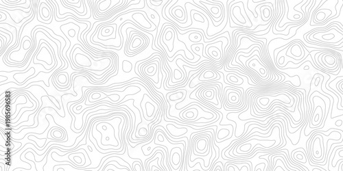 Topographic map background geographic line map with elevation assignments. Modern design with White background with topographic wavy pattern design.paper texture Imitation of a geographical map shades