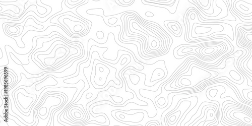 Topographic map background geographic line map with elevation assignments. Modern design with White background with topographic wavy pattern design.paper texture Imitation of a geographical map shade 