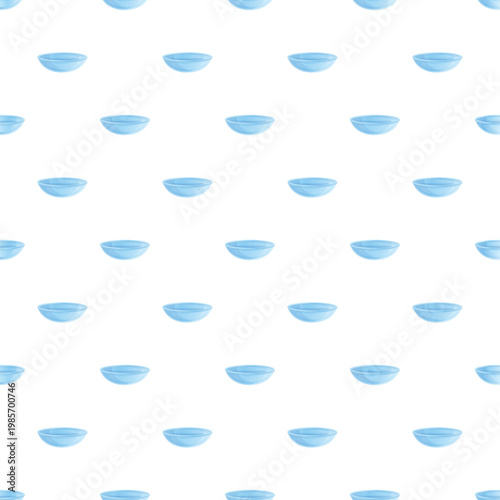 Repeating light blue contact lenses creating a seamless background pattern