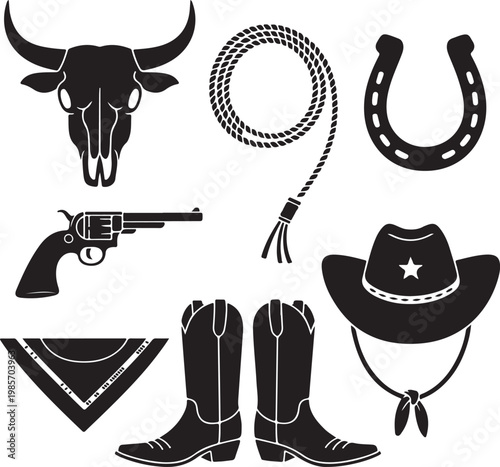 Cowboy rodeo set