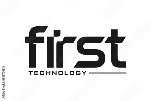 Black First Technology Logo Design.
