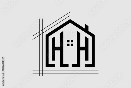 Black house logo with HH letters.
