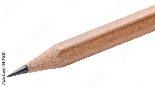 Photos Sharpened graphite pencil with natural wood casing, isolated on transparent back