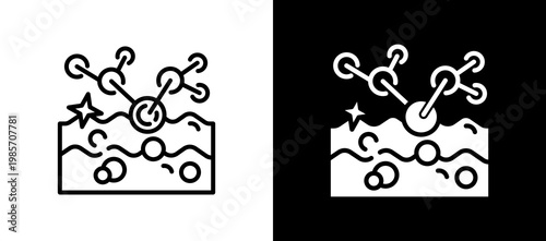 Collagen lineglyph icon