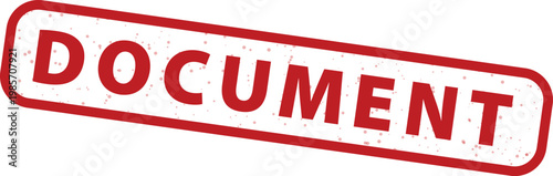Red stamp with document text on white background for approval or authentication purposes in official paperwork  symbol
