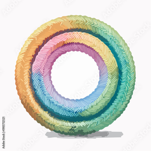 Ein leuchtend buntes Seil mit einem sanften Farbverlauf