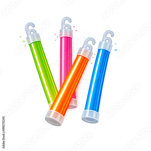 colorful glowing sticks, glow sticks display, neon light sticks, vibrant glow colors, fluorescent sticks, party glow accessories, glowing light effect, colorful neon lights, festival glow sticks, rave