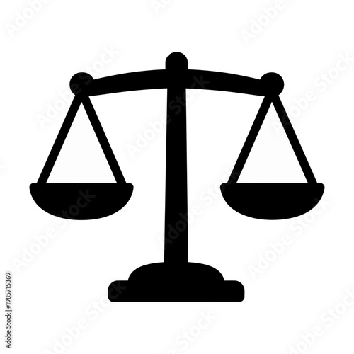 Vector of a balance scale representing justice and equality