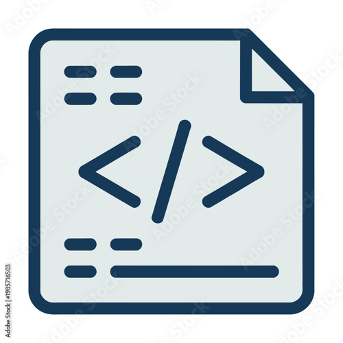 Vector of a coding page with html tags