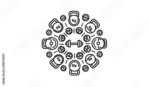 Geometric calendar icon set with schedule agenda and deadline symbols for modern planning and productivity design