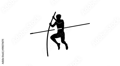 Man climbing a pole high.