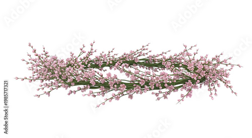 Pink Cherry Blossom Branches Garland