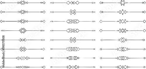 Elegant vintage dividers with decorative line art.