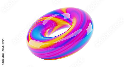 Swirling Neon Torus