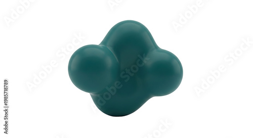 Teal Abstract Amorphous Shape