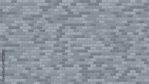 Seamless gray brick wall pattern, a modern repeating geometric texture with various shades of grey for a solid, industrial background, perfect for wallpaper, web design, or architectural