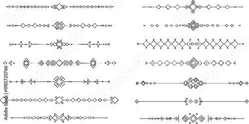 Native style arrow dividers for decorative edging.