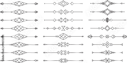 Ornate diamond shape dividers for luxury design.