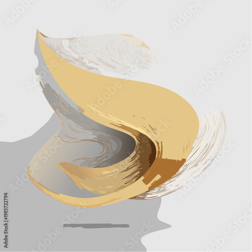 Abstrakte Fluid-Art-Komposition in edlem Gold, durchzogen von tiefen, dunklen Texturen und schimmernden Lichtreflexen