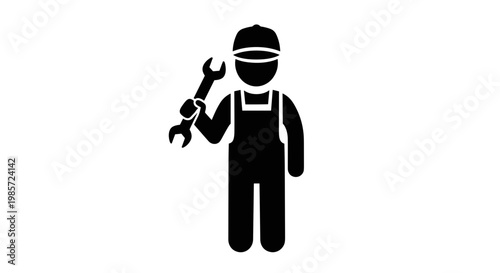 Mechanic Holding a Wrench Tool 1.