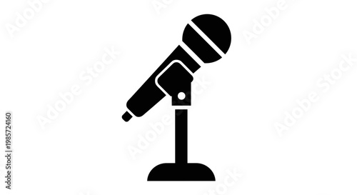 Microphone on a stand.