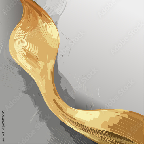 Abstrakte Fluid-Art-Komposition in edlem Gold, durchzogen von tiefen, dunklen Texturen und schimmernden Lichtreflexen