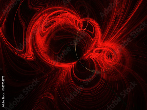 Fractal colored abstract on black background