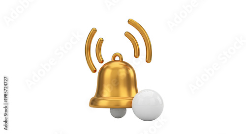 Golden Bell Notification Icon