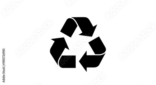 Recycling symbol made of arrows.