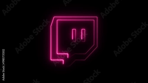 Neon twitch logo a vibrant and electrifying representation of live streaming and gaming culture