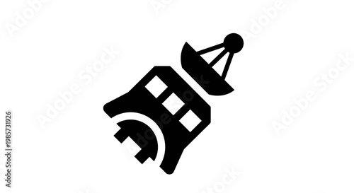 Satellite Dish Icon Graphic.