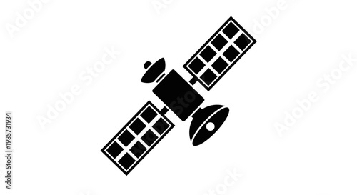 Satellite in Space Orbiting Earth.