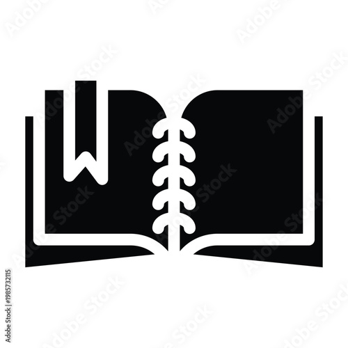 book binder solid icon vector design good for web or mobile app