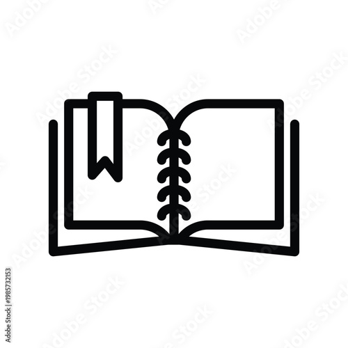 book binder outline icon vector design good for web or mobile app