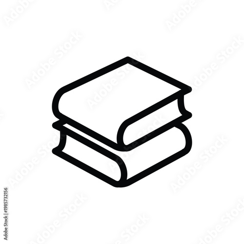 Stack of books outline icon vector design good for web or mobile app